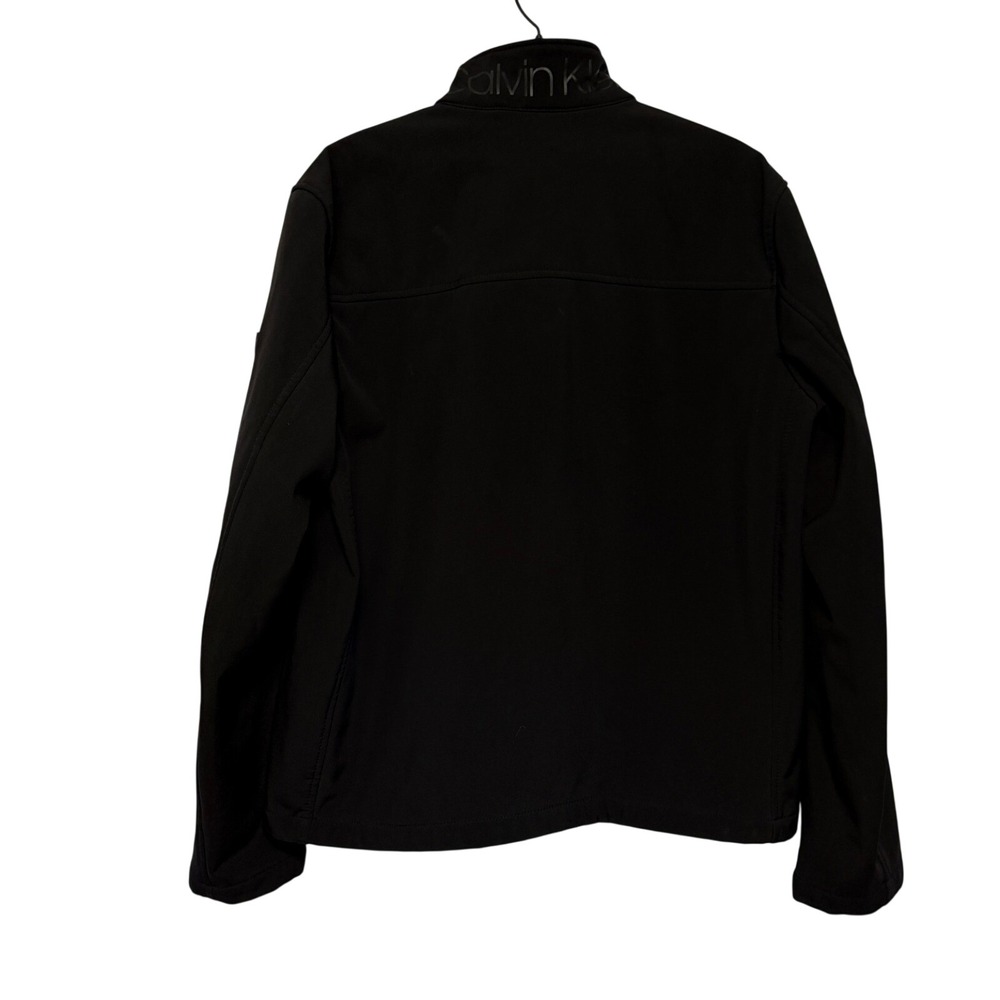 Calvin Klein Water Resistant Softshell Jacket Mens M Black Full Zip Lined - Picture 6 of 15